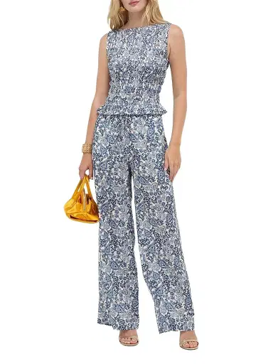Hill House Home Women's The Maxime Pant - Chedworth Paisley Blue | Thumbnail 1 Hill House Home Women's The Maxime Pant - Chedworth Paisley Blue | Thumbnail 1