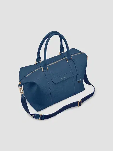 MAISON de SABRÉ Men's Large Leather Weekender Bag - Pacific Blue | Thumbnail 4 MAISON de SABRÉ Men's Large Leather Weekender Bag - Pacific Blue | Thumbnail 4