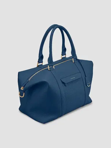 MAISON de SABRÉ Men's Large Leather Weekender Bag - Pacific Blue | Thumbnail 7 MAISON de SABRÉ Men's Large Leather Weekender Bag - Pacific Blue | Thumbnail 7