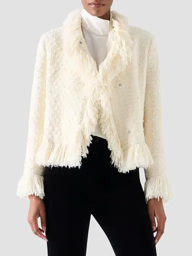 Akris punto Women's Bouclé Tweed Wool-Blend Jacket - Winter White | Thumbnail 4 Akris punto Women's Bouclé Tweed Wool-Blend Jacket - Winter White | Thumbnail 4