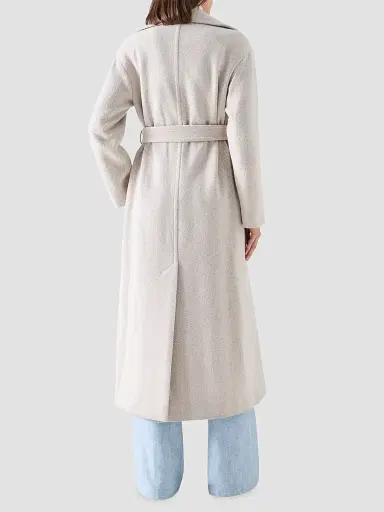 Akris punto Women's Herringbone Wool Coat - Oat Winter White | Thumbnail 3 Akris punto Women's Herringbone Wool Coat - Oat Winter White | Thumbnail 3