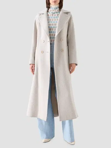 Akris punto Women's Herringbone Wool Coat - Oat Winter White | Thumbnail 7 Akris punto Women's Herringbone Wool Coat - Oat Winter White | Thumbnail 7
