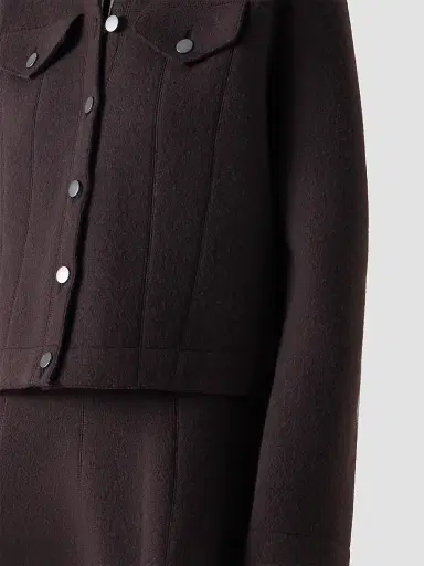 Akris punto Women's Boiled Wool Jacket - Espresso | Thumbnail 5 Akris punto Women's Boiled Wool Jacket - Espresso | Thumbnail 5