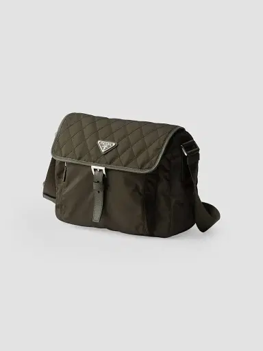 Prada Women's Quilted Nylon Shoulder Bag - Green | Thumbnail 4 Prada Women's Quilted Nylon Shoulder Bag - Green | Thumbnail 4