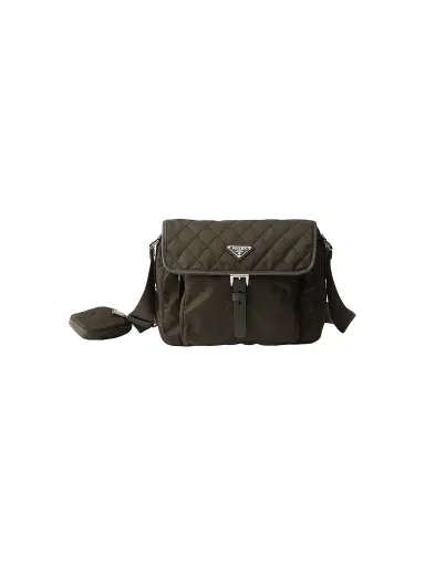 Prada Women's Quilted Nylon Shoulder Bag - Green | Thumbnail 1 Prada Women's Quilted Nylon Shoulder Bag - Green | Thumbnail 1