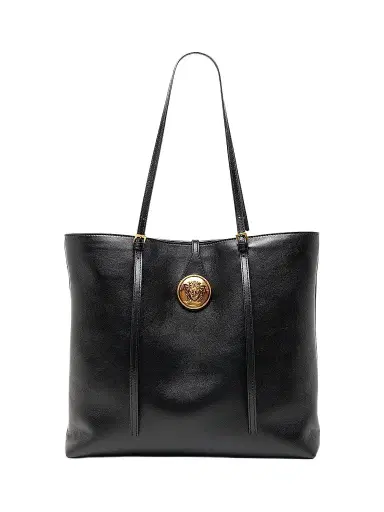 Versace Women's Medusa Leather Tote Bag - Black Gold | Thumbnail 1 Versace Women's Medusa Leather Tote Bag - Black Gold | Thumbnail 1