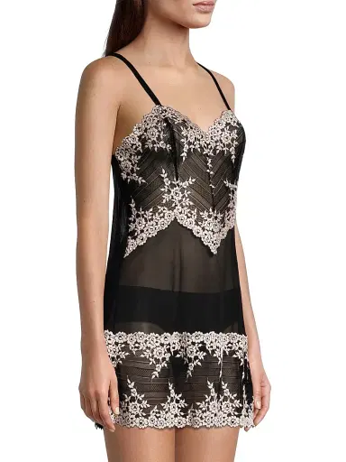 Wacoal Women's Embrace Lace Chemise - Black | Thumbnail 4 Wacoal Women's Embrace Lace Chemise - Black | Thumbnail 4