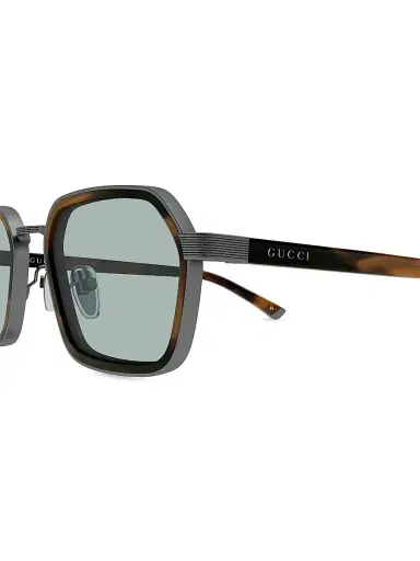 Gucci Men's Noble Tip 51MM Square Sunglasses - Rutenium | Thumbnail 3 Gucci Men's Noble Tip 51MM Square Sunglasses - Rutenium | Thumbnail 3
