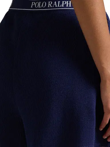Polo Ralph Lauren Women's Club Waffle Stretch-Cotton Boxer Shorts - Navy | Thumbnail 6 Polo Ralph Lauren Women's Club Waffle Stretch-Cotton Boxer Shorts - Navy | Thumbnail 6