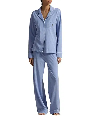 Polo Ralph Lauren Women's Knit Oxford Madison Pajamas - Ultramarine | Thumbnail 2 Polo Ralph Lauren Women's Knit Oxford Madison Pajamas - Ultramarine | Thumbnail 2