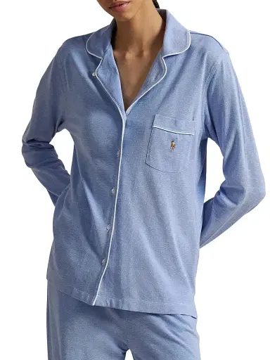 Polo Ralph Lauren Women's Knit Oxford Madison Pajamas - Ultramarine | Thumbnail 4 Polo Ralph Lauren Women's Knit Oxford Madison Pajamas - Ultramarine | Thumbnail 4