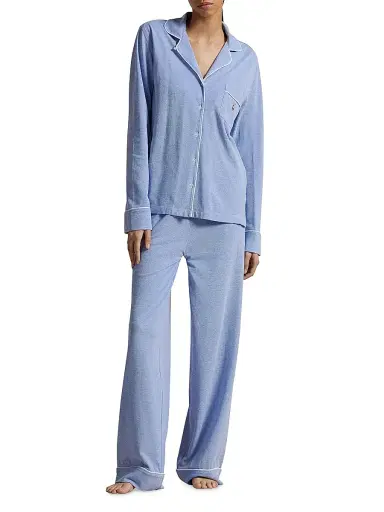 Polo Ralph Lauren Women's Knit Oxford Madison Pajamas - Ultramarine | Thumbnail 8 Polo Ralph Lauren Women's Knit Oxford Madison Pajamas - Ultramarine | Thumbnail 8
