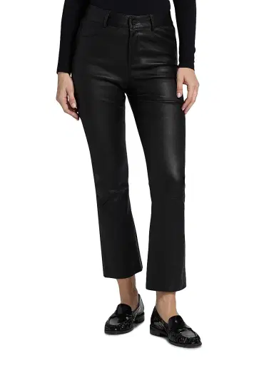 LAMARQUE Women's Faris Leather Flared Crop Pants - Black - Size 00 | Thumbnail 3 LAMARQUE Women's Faris Leather Flared Crop Pants - Black - Size 00 | Thumbnail 3