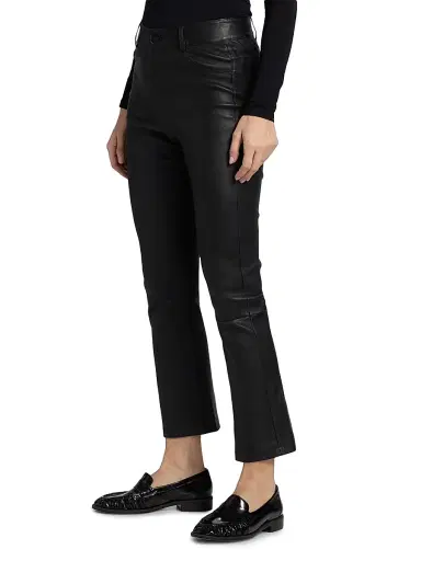 LAMARQUE Women's Faris Leather Flared Crop Pants - Black - Size 00 | Thumbnail 4 LAMARQUE Women's Faris Leather Flared Crop Pants - Black - Size 00 | Thumbnail 4