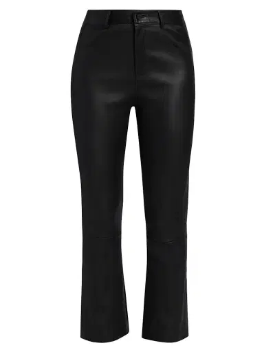 LAMARQUE Women's Faris Leather Flared Crop Pants - Black - Size 00 | Thumbnail 1 LAMARQUE Women's Faris Leather Flared Crop Pants - Black - Size 00 | Thumbnail 1