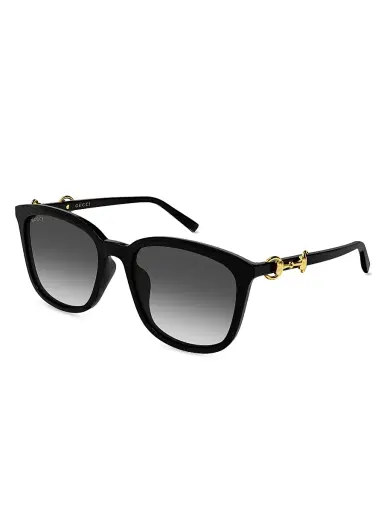 Gucci Women's Through Horsebit 56MM Square Sunglasses - Black | Thumbnail 1 Gucci Women's Through Horsebit 56MM Square Sunglasses - Black | Thumbnail 1