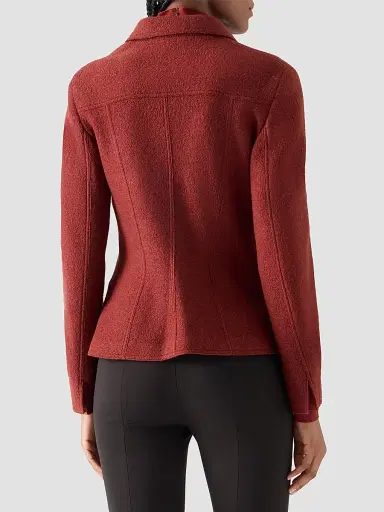 Akris punto Women's Boiled Wool Short Jacket - Copper | Thumbnail 3 Akris punto Women's Boiled Wool Short Jacket - Copper | Thumbnail 3