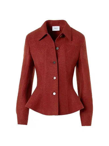 Akris punto Women's Boiled Wool Short Jacket - Copper | Thumbnail 1 Akris punto Women's Boiled Wool Short Jacket - Copper | Thumbnail 1