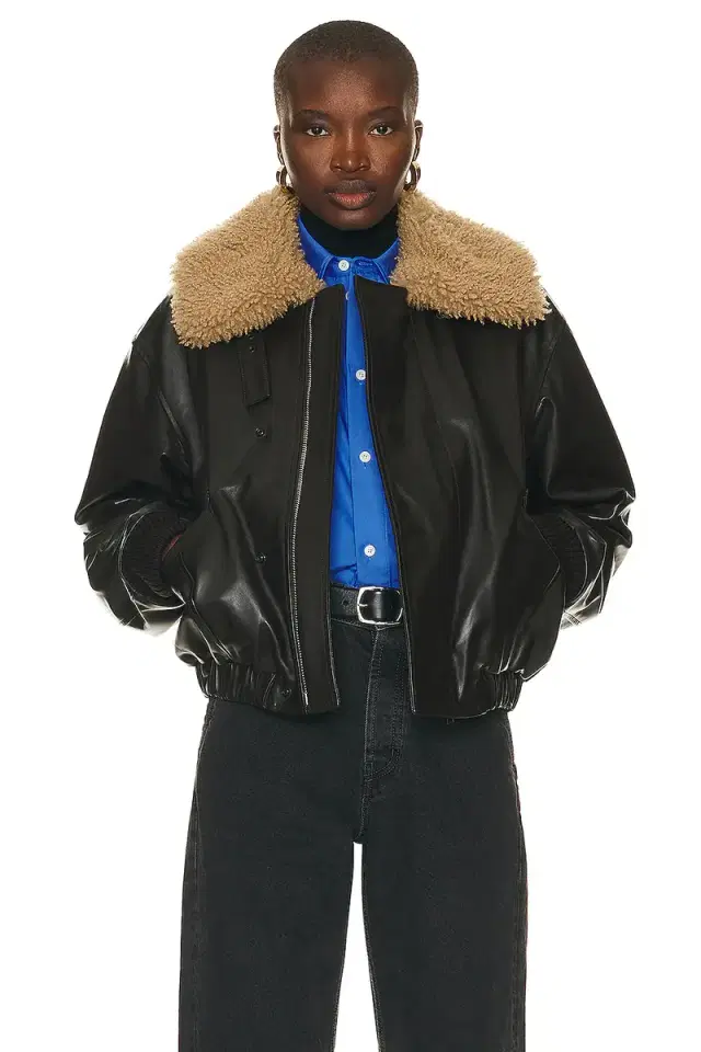 Shearling Leather Blouson Jacket Shearling Leather Blouson Jacket