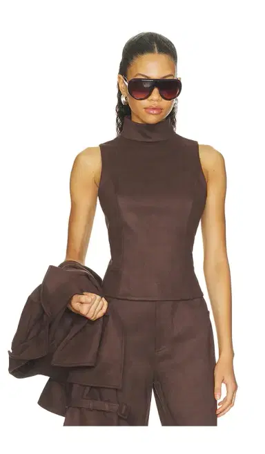 Elodie the Label Etienne Faux Suede Top | Thumbnail 1 Elodie the Label Etienne Faux Suede Top | Thumbnail 1