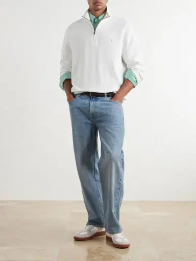 Polo Ralph Lauren Logo-Embroidered Cotton Half-Zip Sweater - Men | Thumbnail 2 Polo Ralph Lauren Logo-Embroidered Cotton Half-Zip Sweater - Men | Thumbnail 2