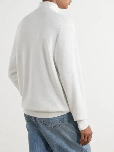 Polo Ralph Lauren Logo-Embroidered Cotton Half-Zip Sweater - Men | Thumbnail 4 Polo Ralph Lauren Logo-Embroidered Cotton Half-Zip Sweater - Men | Thumbnail 4