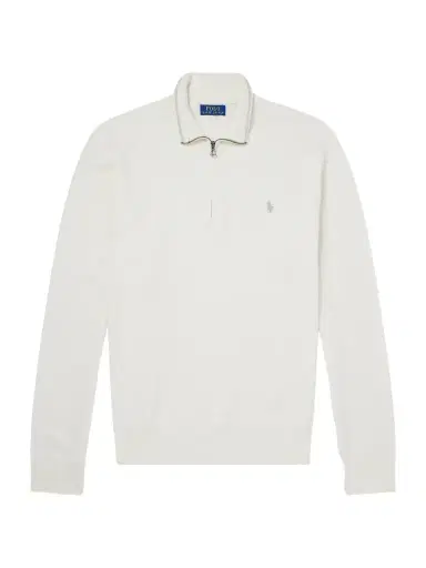 Polo Ralph Lauren Logo-Embroidered Cotton Half-Zip Sweater - Men | Thumbnail 1 Polo Ralph Lauren Logo-Embroidered Cotton Half-Zip Sweater - Men | Thumbnail 1