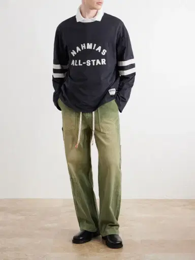 Nahmias All Star Varsity Logo-Appliquéd Striped Cotton-Jersey T-Shirt - Men | Thumbnail 2 Nahmias All Star Varsity Logo-Appliquéd Striped Cotton-Jersey T-Shirt - Men | Thumbnail 2