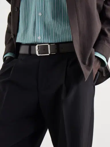 Zegna 3cm Reversible Leather Belt - Men | Thumbnail 4 Zegna 3cm Reversible Leather Belt - Men | Thumbnail 4