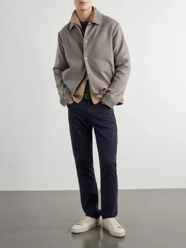 Canali Tapered Cotton-Blend Twill Trousers - Men | Thumbnail 2 Canali Tapered Cotton-Blend Twill Trousers - Men | Thumbnail 2