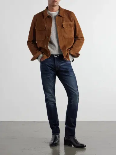 Tom Ford Panelled Suede Jacket - Men | Thumbnail 2 Tom Ford Panelled Suede Jacket - Men | Thumbnail 2