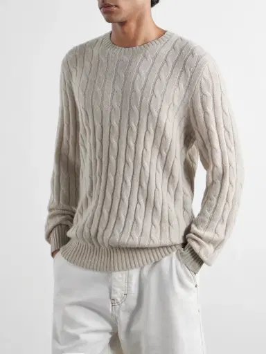 Polo Ralph Lauren Logo-Embroidered Cable-Knit Cashmere Sweater - Men | Thumbnail 3 Polo Ralph Lauren Logo-Embroidered Cable-Knit Cashmere Sweater - Men | Thumbnail 3