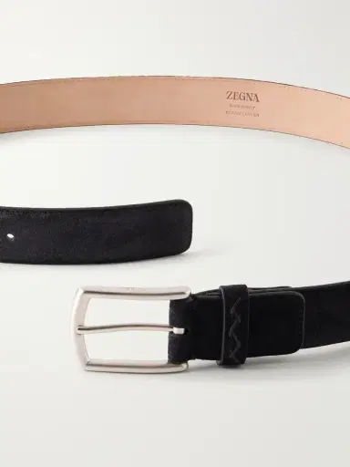 Zegna 3cm Suede Belt - Men | Thumbnail 3 Zegna 3cm Suede Belt - Men | Thumbnail 3