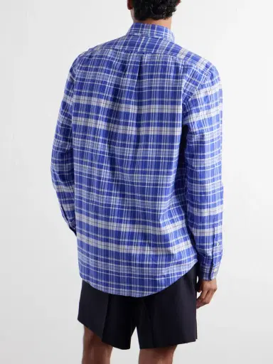 Polo Ralph Lauren Logo-Embroidered Checked Cotton Shirt - Men | Thumbnail 4 Polo Ralph Lauren Logo-Embroidered Checked Cotton Shirt - Men | Thumbnail 4