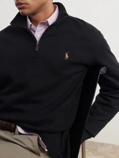 Polo Ralph Lauren Logo-Embroidered Ribbed Cotton Half-Zip Sweater - Men | Thumbnail 5 Polo Ralph Lauren Logo-Embroidered Ribbed Cotton Half-Zip Sweater - Men | Thumbnail 5