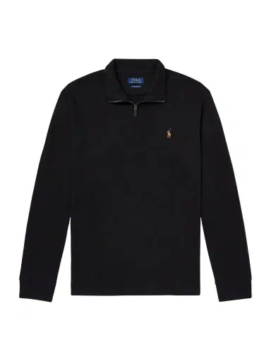 Polo Ralph Lauren Logo-Embroidered Ribbed Cotton Half-Zip Sweater - Men | Thumbnail 1 Polo Ralph Lauren Logo-Embroidered Ribbed Cotton Half-Zip Sweater - Men | Thumbnail 1