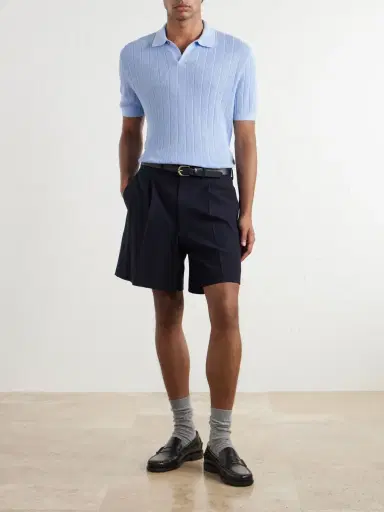 Polo Ralph Lauren Ribbed Linen Polo Shirt - Men | Thumbnail 2 Polo Ralph Lauren Ribbed Linen Polo Shirt - Men | Thumbnail 2