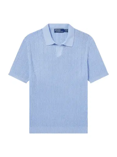 Polo Ralph Lauren Ribbed Linen Polo Shirt - Men | Thumbnail 1 Polo Ralph Lauren Ribbed Linen Polo Shirt - Men | Thumbnail 1