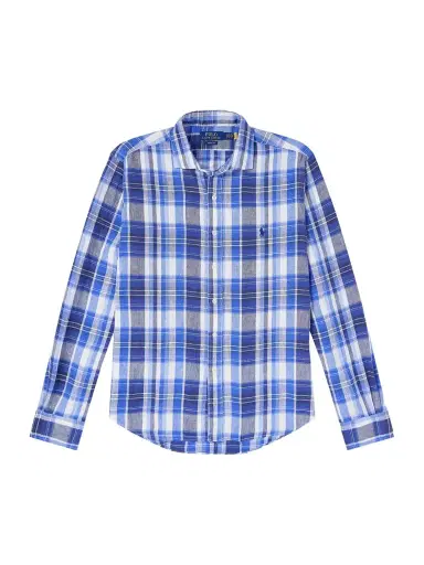Polo Ralph Lauren Logo-Embroidered Checked Linen Shirt - Men | Thumbnail 1 Polo Ralph Lauren Logo-Embroidered Checked Linen Shirt - Men | Thumbnail 1