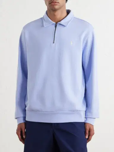 Polo Ralph Lauren Logo-Embroidered Cotton-Jersey Half-Zip Sweatshirt - Men | Thumbnail 3 Polo Ralph Lauren Logo-Embroidered Cotton-Jersey Half-Zip Sweatshirt - Men | Thumbnail 3