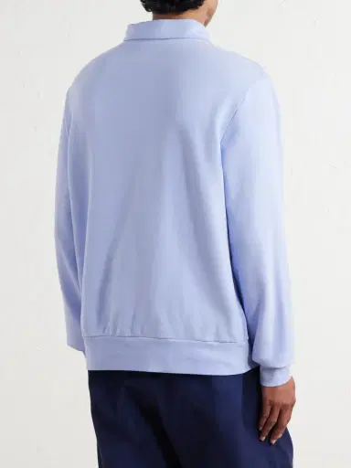 Polo Ralph Lauren Logo-Embroidered Cotton-Jersey Half-Zip Sweatshirt - Men | Thumbnail 4 Polo Ralph Lauren Logo-Embroidered Cotton-Jersey Half-Zip Sweatshirt - Men | Thumbnail 4