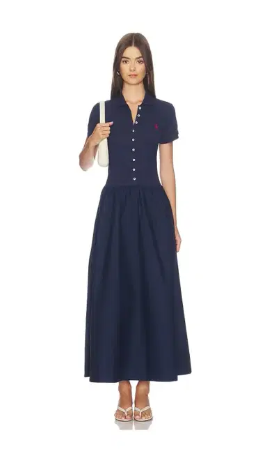 Polo Ralph Lauren Poplin Collared Short Sleeve A Line Dresses | Thumbnail 1 Polo Ralph Lauren Poplin Collared Short Sleeve A Line Dresses | Thumbnail 1