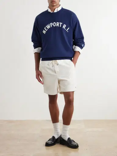 Polo Ralph Lauren Appliquéd Cotton-Blend Jersey Sweatshirt - Men | Thumbnail 2 Polo Ralph Lauren Appliquéd Cotton-Blend Jersey Sweatshirt - Men | Thumbnail 2