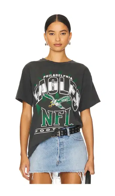 Junk Food Eagles Chrome Vintage Tee | Thumbnail 1 Junk Food Eagles Chrome Vintage Tee | Thumbnail 1