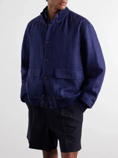 Polo Ralph Lauren Herringbone Linen Blouson - Men | Thumbnail 3 Polo Ralph Lauren Herringbone Linen Blouson - Men | Thumbnail 3