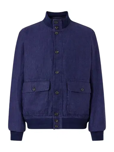 Polo Ralph Lauren Herringbone Linen Blouson - Men | Thumbnail 1 Polo Ralph Lauren Herringbone Linen Blouson - Men | Thumbnail 1