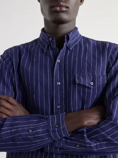 Polo Ralph Lauren Striped Linen Shirt - Men | Thumbnail 5 Polo Ralph Lauren Striped Linen Shirt - Men | Thumbnail 5
