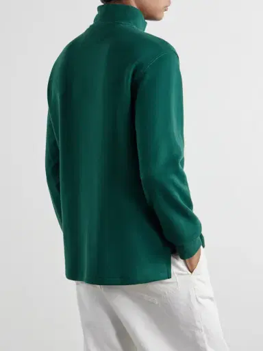 Polo Ralph Lauren Logo-Embroidered Cotton-Jersey Half-Zip Sweatshirt - Men | Thumbnail 4 Polo Ralph Lauren Logo-Embroidered Cotton-Jersey Half-Zip Sweatshirt - Men | Thumbnail 4