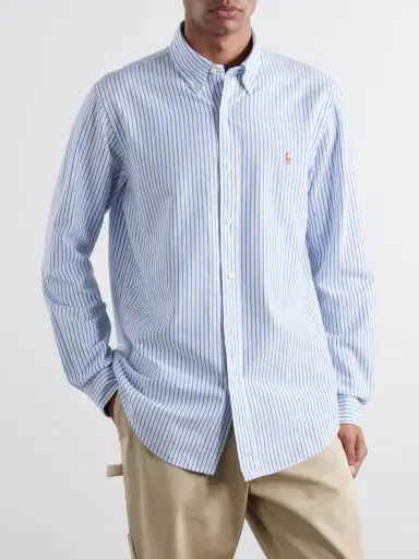 Polo Ralph Lauren Logo-Embroidered Striped Cotton Oxford Shirt - Men | Thumbnail 3 Polo Ralph Lauren Logo-Embroidered Striped Cotton Oxford Shirt - Men | Thumbnail 3