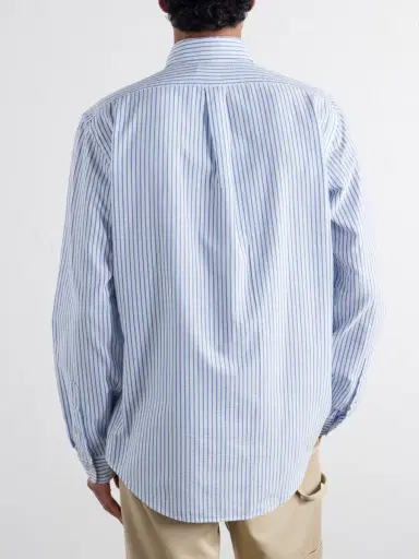 Polo Ralph Lauren Logo-Embroidered Striped Cotton Oxford Shirt - Men | Thumbnail 4 Polo Ralph Lauren Logo-Embroidered Striped Cotton Oxford Shirt - Men | Thumbnail 4